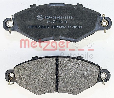 METZGER 1170199 Bremsbelagsatz, Scheibenbremse